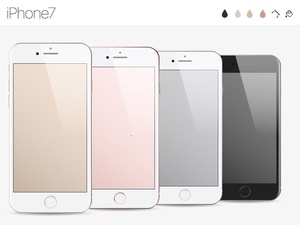 iPhone 7  - 無料のイラストレーターのモックアップ