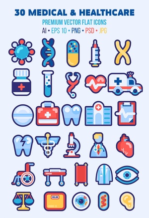 Medical & Healthcare Icons Set