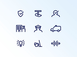 Paquete de iconos de mini esquema