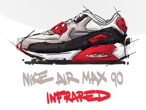 Nike Air Max 90 Infrared Illustration