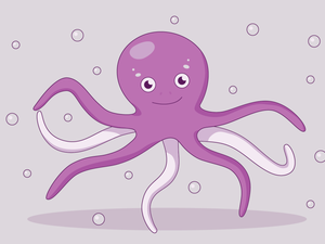 Oktopus -Vektor -Illustration