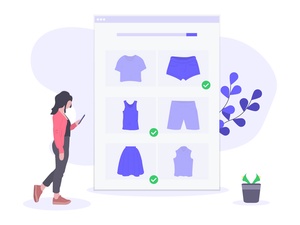 Online Shopping SVG Illustration