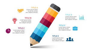 Pencil Infographic Slide