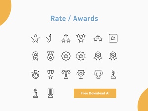 Rate and Awards Icons
