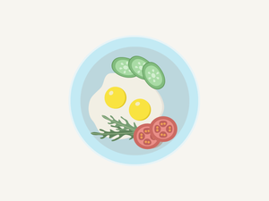 Ilustración vectorial de ensalada