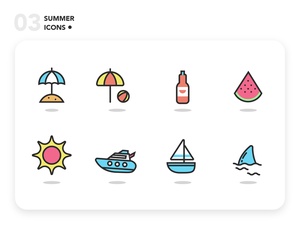 Paquete de iconos de verano