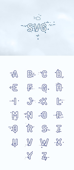 Illustration de l'alphabet SVG