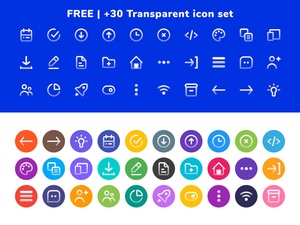 Conjunto de iconos transparentes
