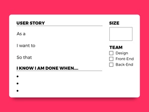 User Story Card Template – Printable PDF