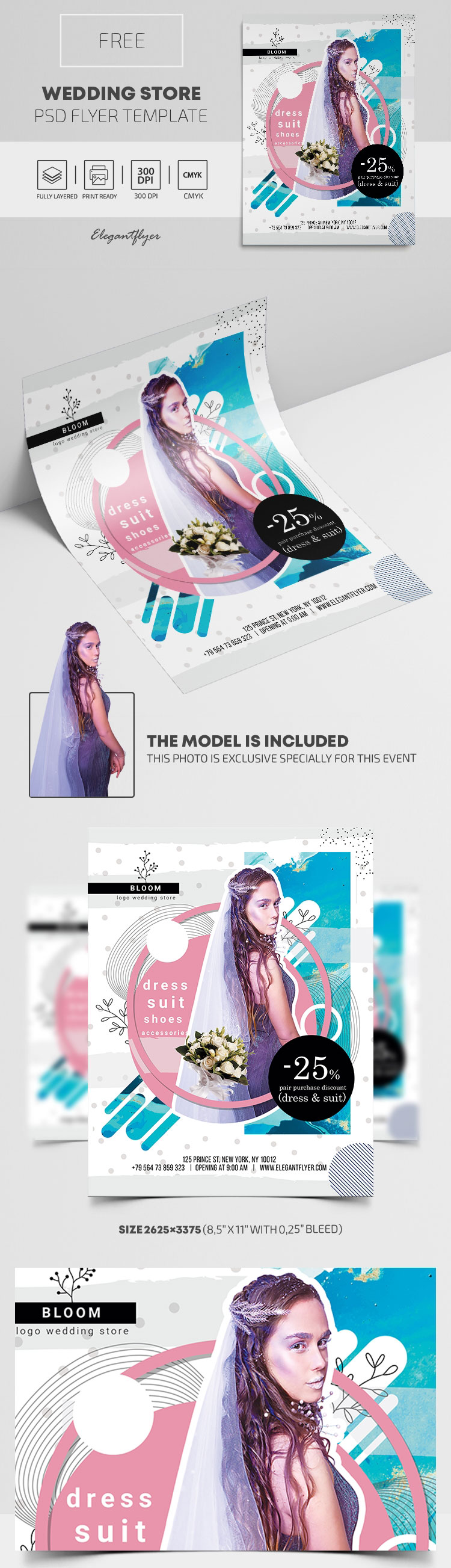 Abstract Wedding Store Flyer Template