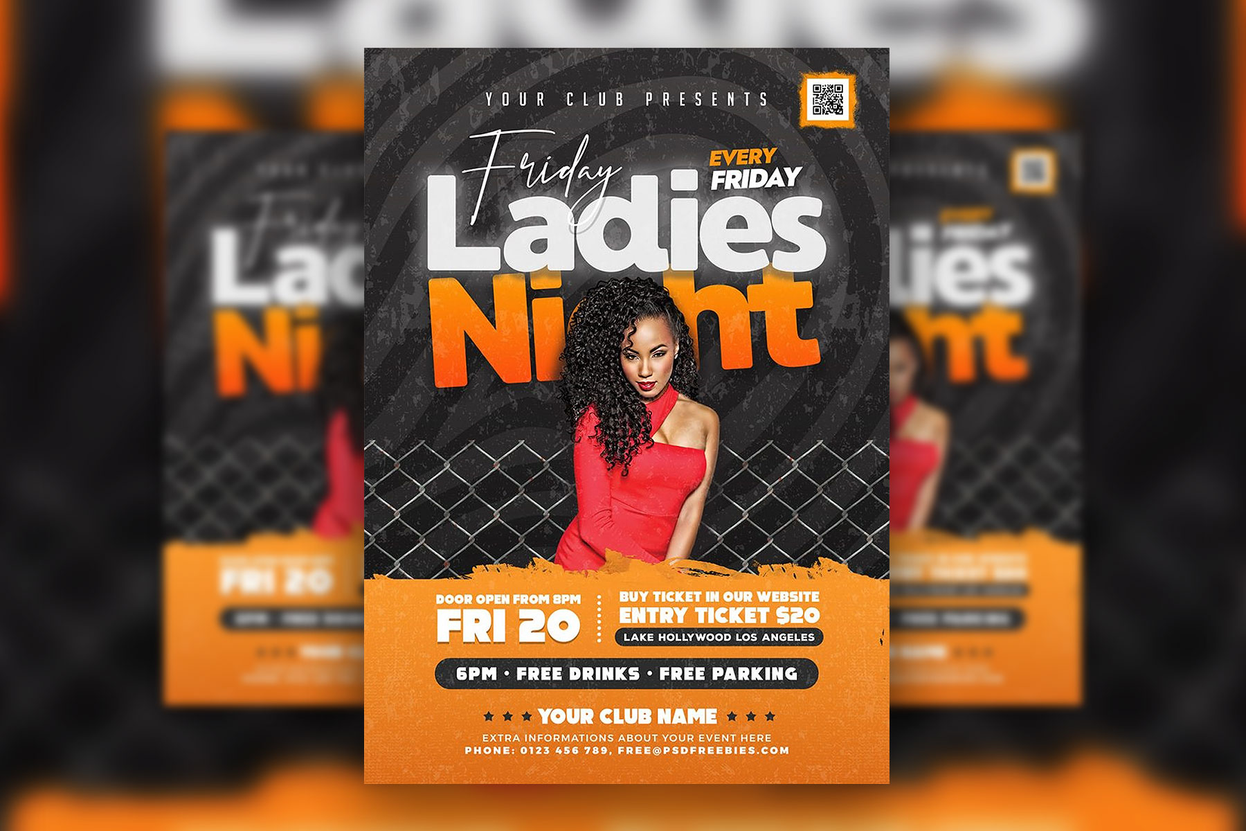 Neon Ladies Night Party Tear Flyer Flyer