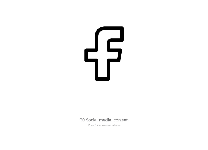 30 icônes de médias sociaux gratuits pour Adobe XD