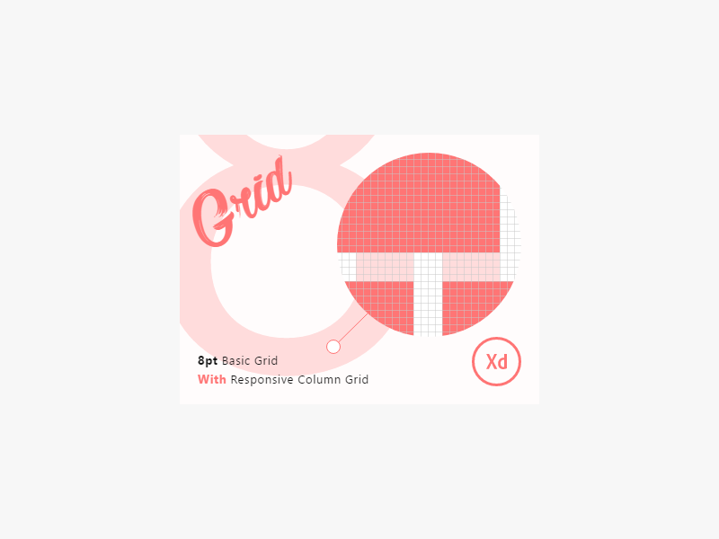 Adobe XD 8pt Grid for Web