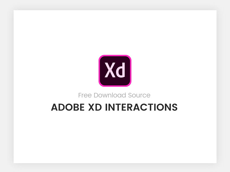 Interactions Adobe XD