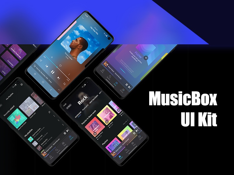 Music Player App UI для XD