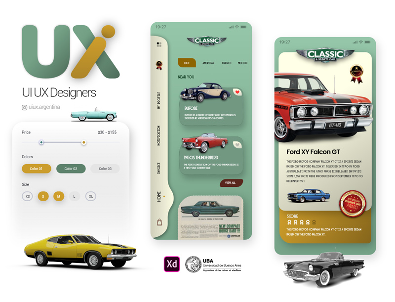 Application Classic Cars UI