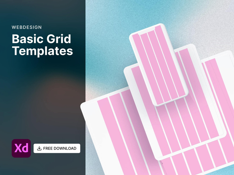 Basic Grid Templates for Adobe XD