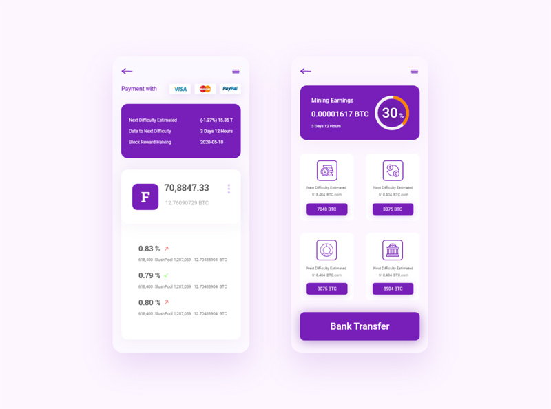 BTC Wallet App Design