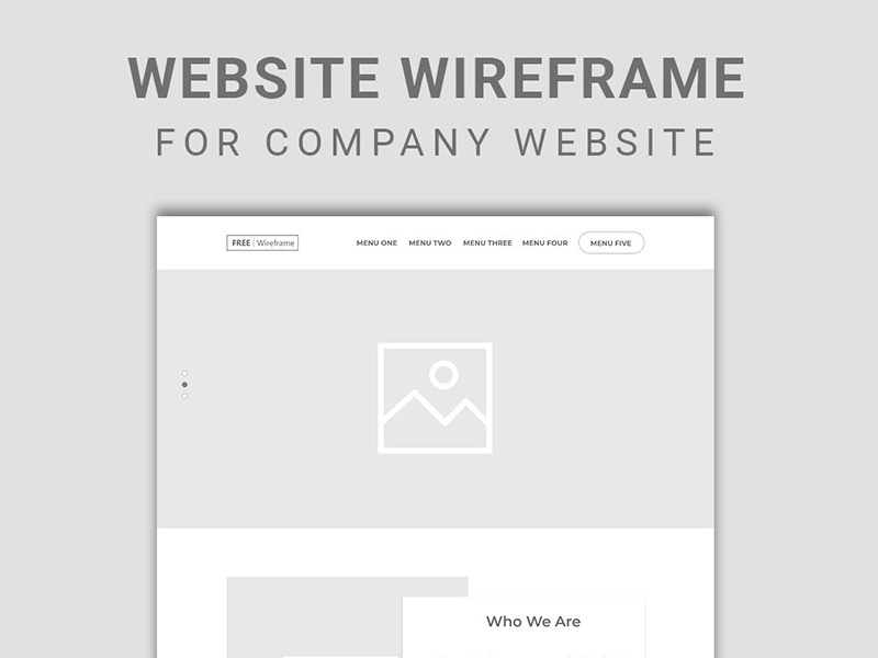 Site Web de l'entreprise wireframe