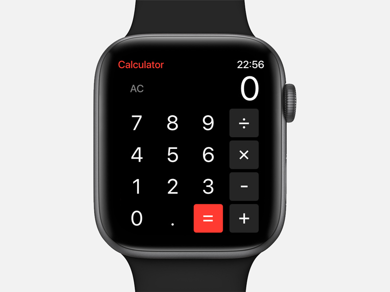 Aplicación de calculadora de Apple Watch