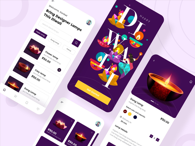 Kit de aplicaciones de comercio electrónico de Diwali