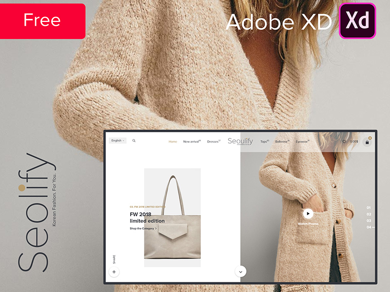 Fashion Store Website XD Template