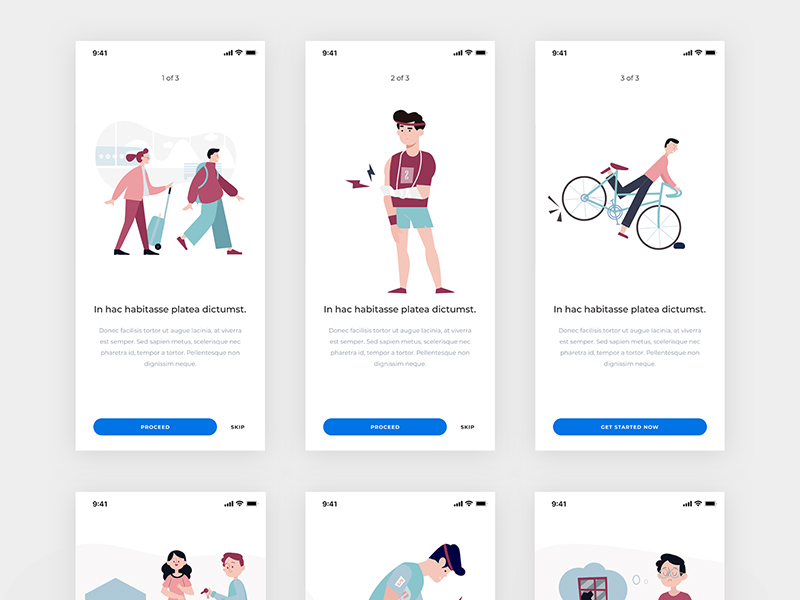 App Onboarding Illustrationen