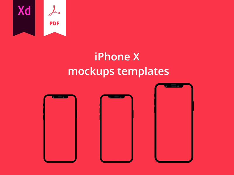 iPhone x Mockups Bundle для Adobe XD