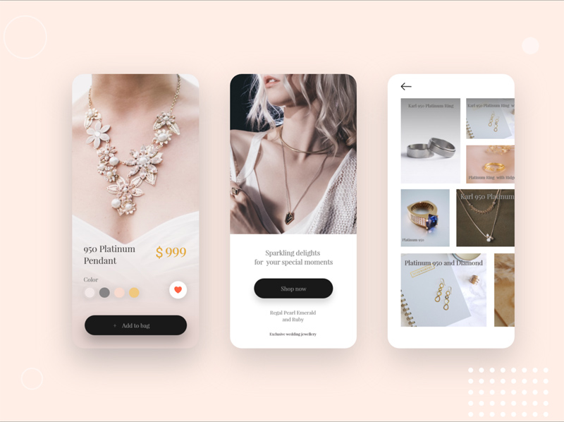 Jewelry Shop App Design Concept
