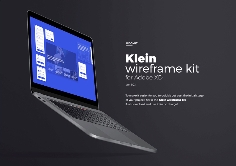 Adobe XD Wireframe Kit - Klein