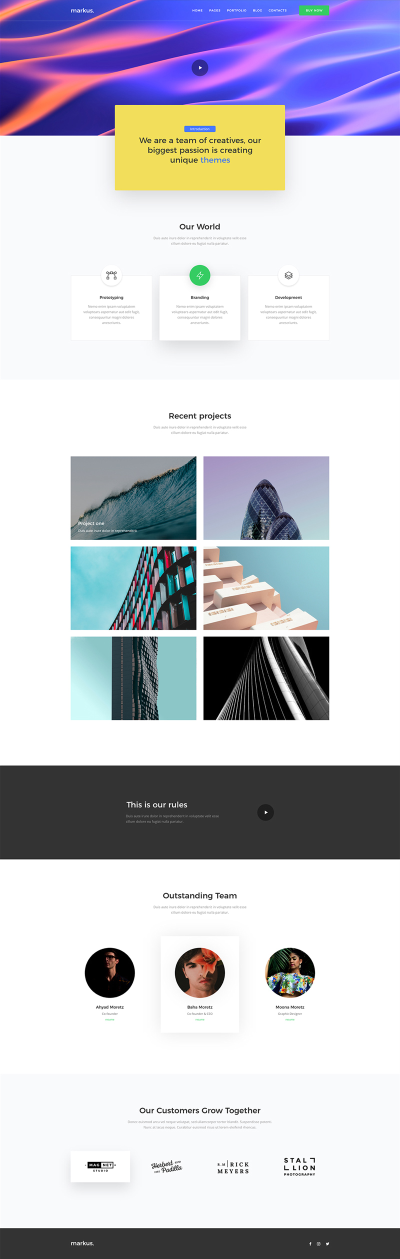 Adobe XD Creative Agency Template – Markus