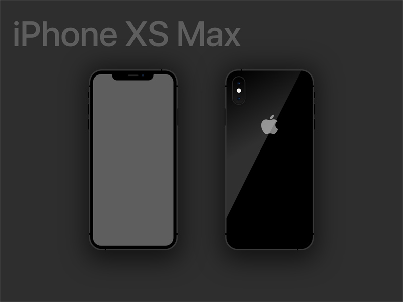 iPhone XR、XS、XS Max Mockups  -  XDテンプレート