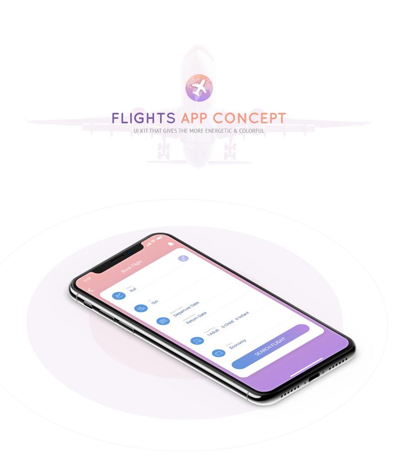 Passagier - Adobe XD Flight Booking UI Kit
