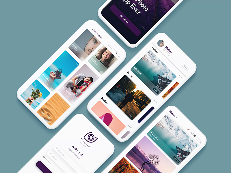 Photography Portfolio App Concept