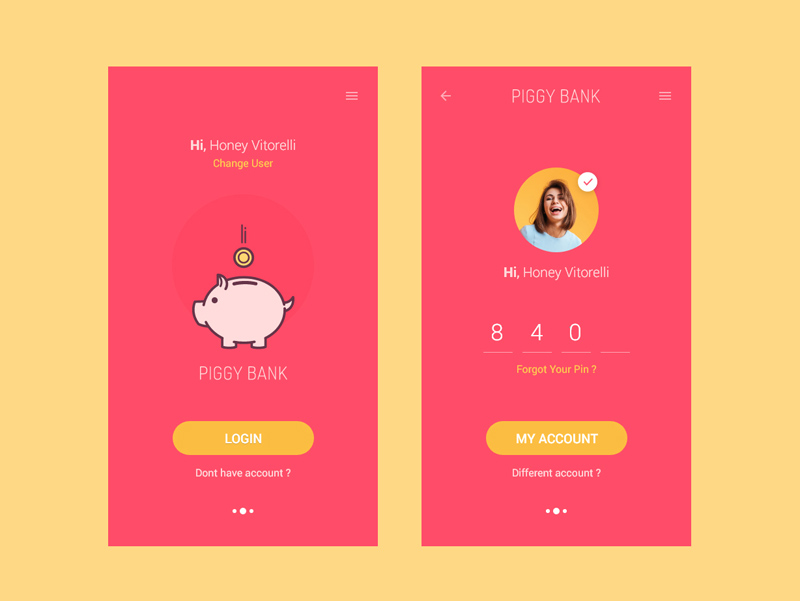 Schweinebank -App mit Adobe XD gemacht