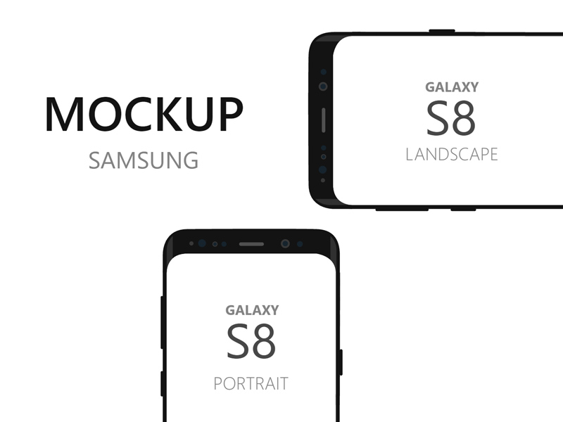 Samsung Galaxy S8 Mockup hecha con Adobe XD