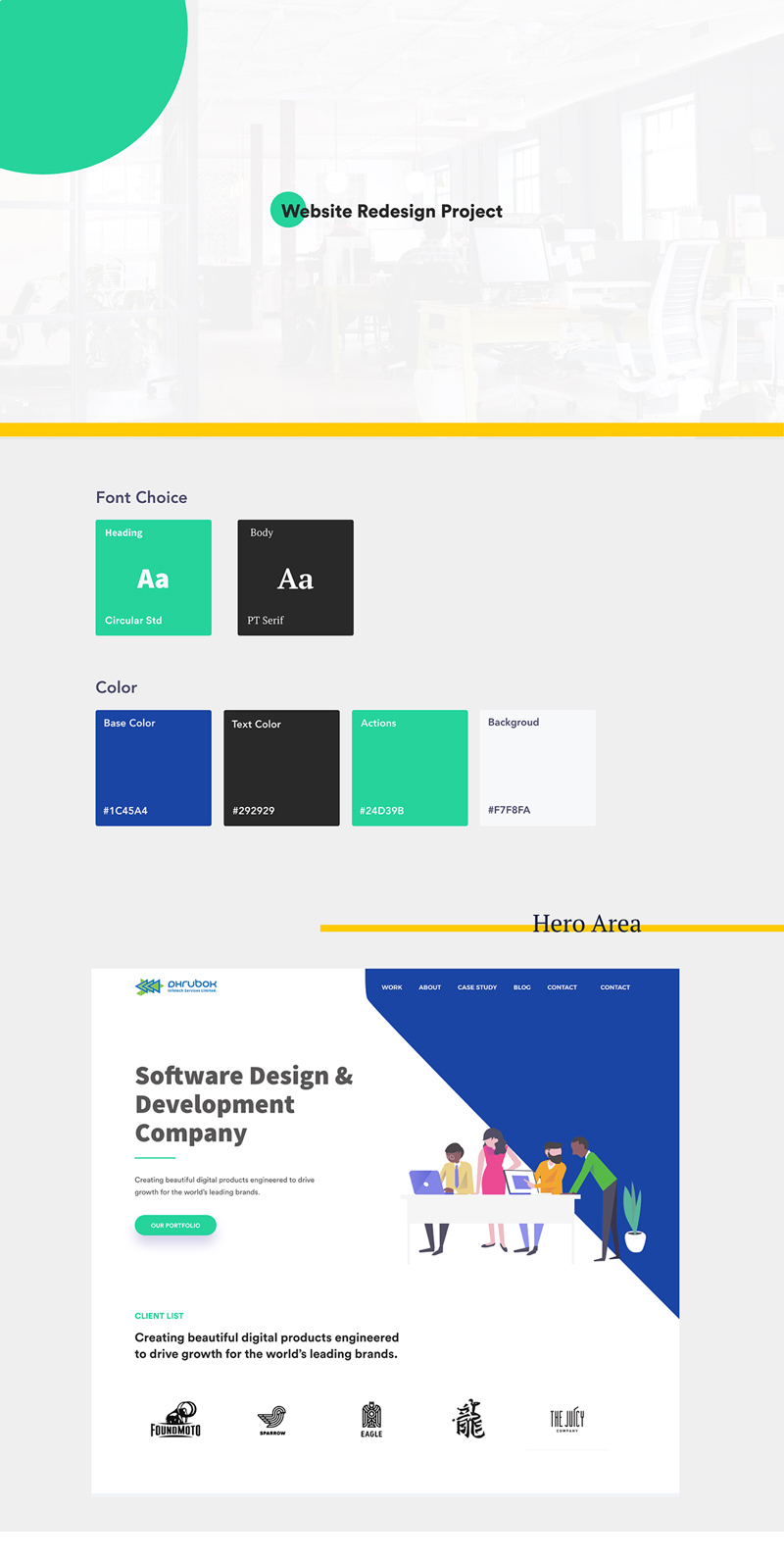 Softwareunternehmen Website Redesign - Adobe XD Resource