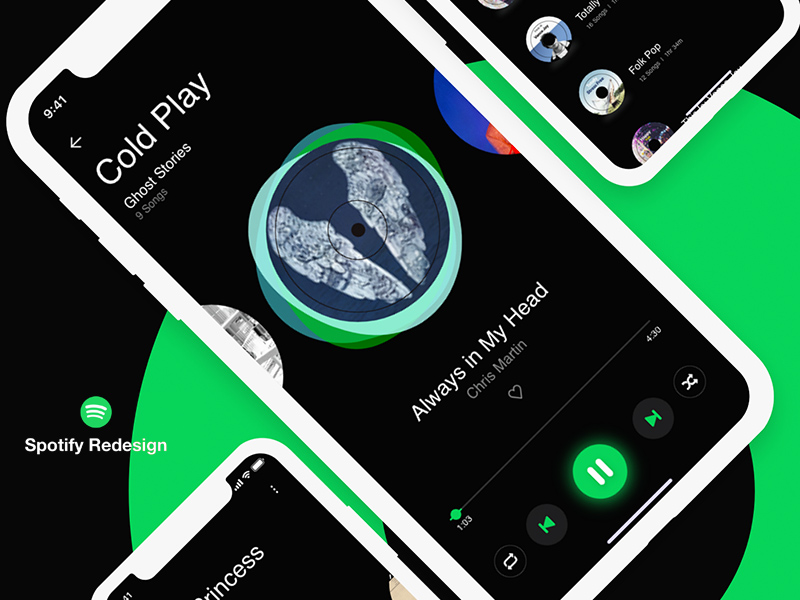 Spotify App Redesign -Konzept