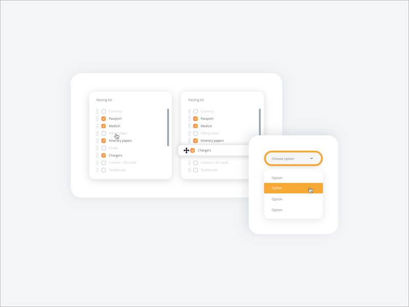 Composants et éléments d'interface utilisateur