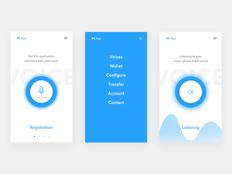Voice App Concept made with Adobe XD