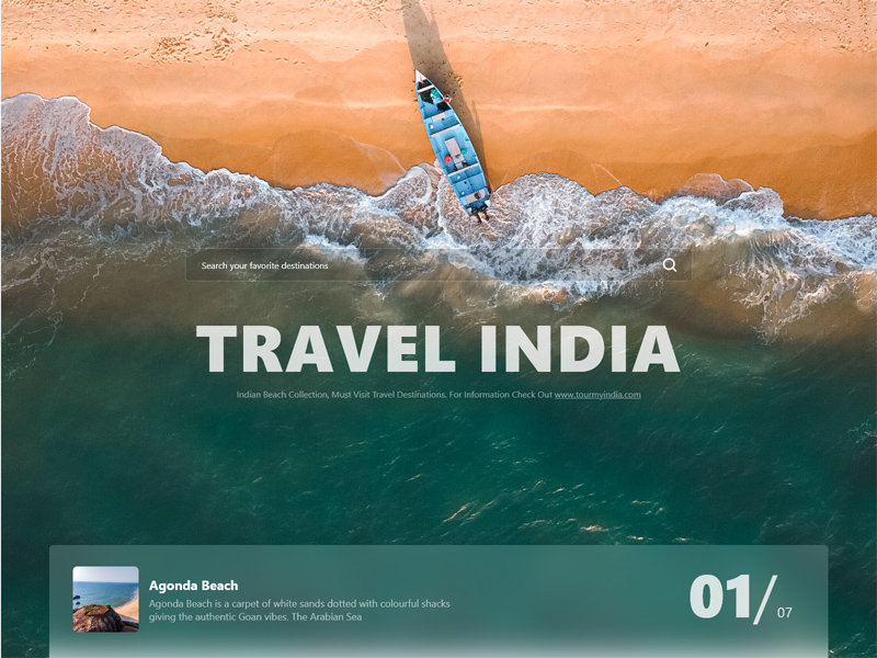 Дизайн заголовка веб -сайта Travel & Yoga