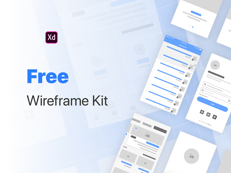 Wireframe -Kit für Adobe XD