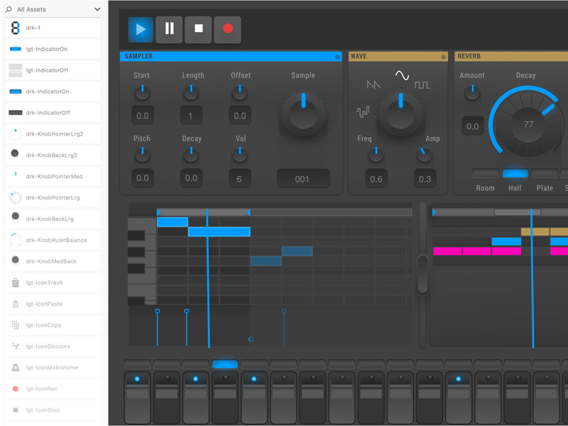 XD GUI Kit für Musikproduktion - kostenlose Ressource