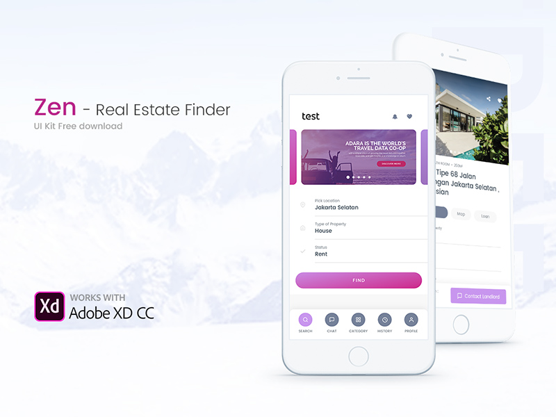 Immobilien -App -UI -Kit - xD