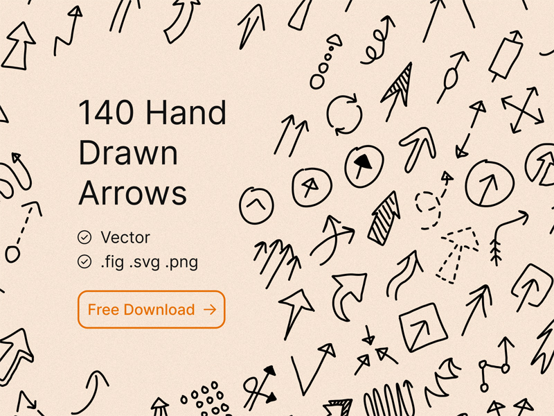 140 flechas dibujadas a mano