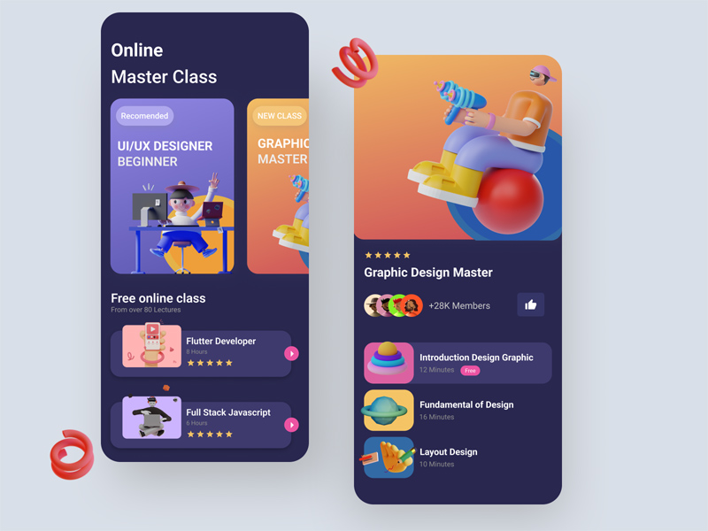 Cours en ligne App UI Design