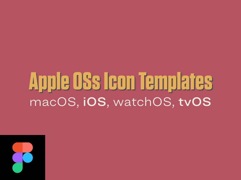 MacOS, iOS, Watchos, TVOS -Symbolvorlagen für Figma