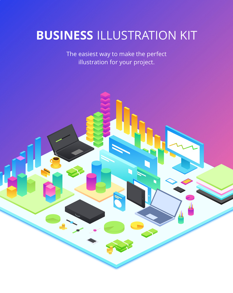 Kit d'illustration commerciale pour Figma