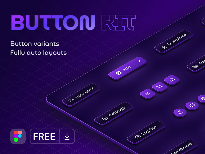 Buttons UI Kit for Figma