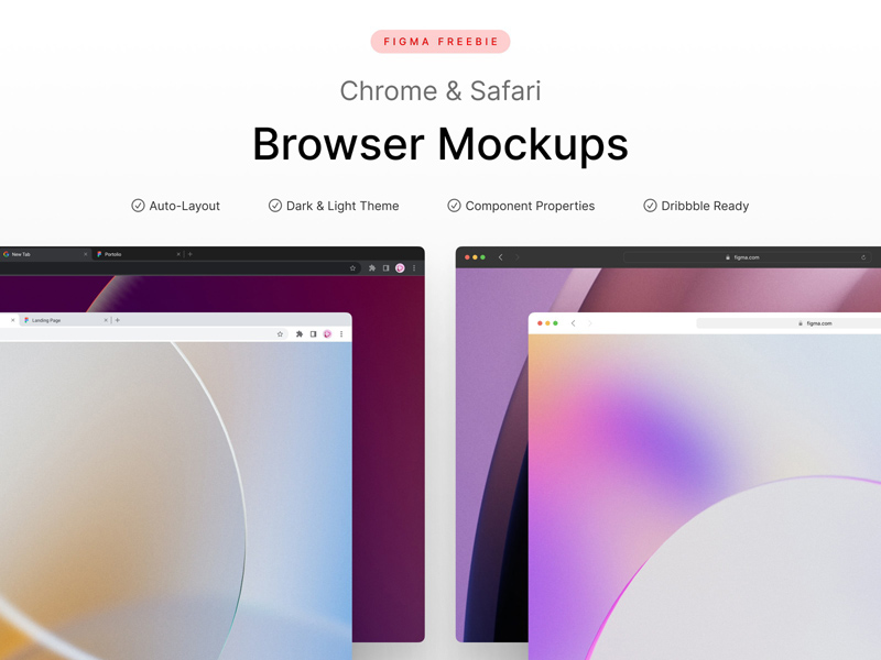 Chrome & Safari -Browser -Mockups